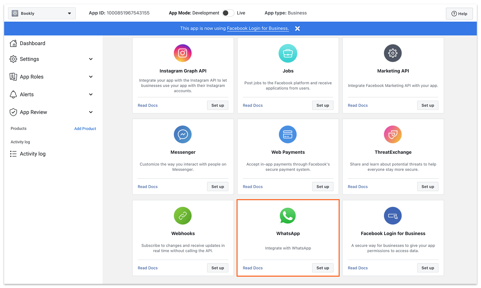 Add products to your App section