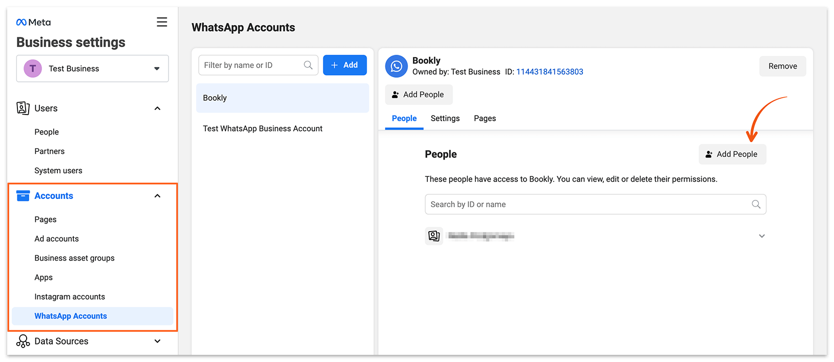 Create Permanent access token in the app settings
