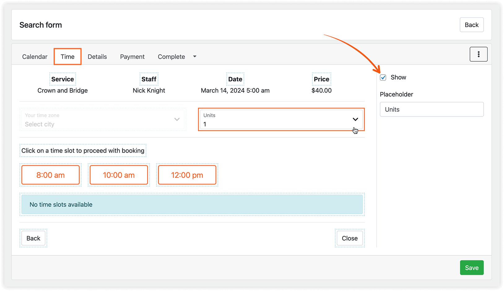 Appearance section in Bookly