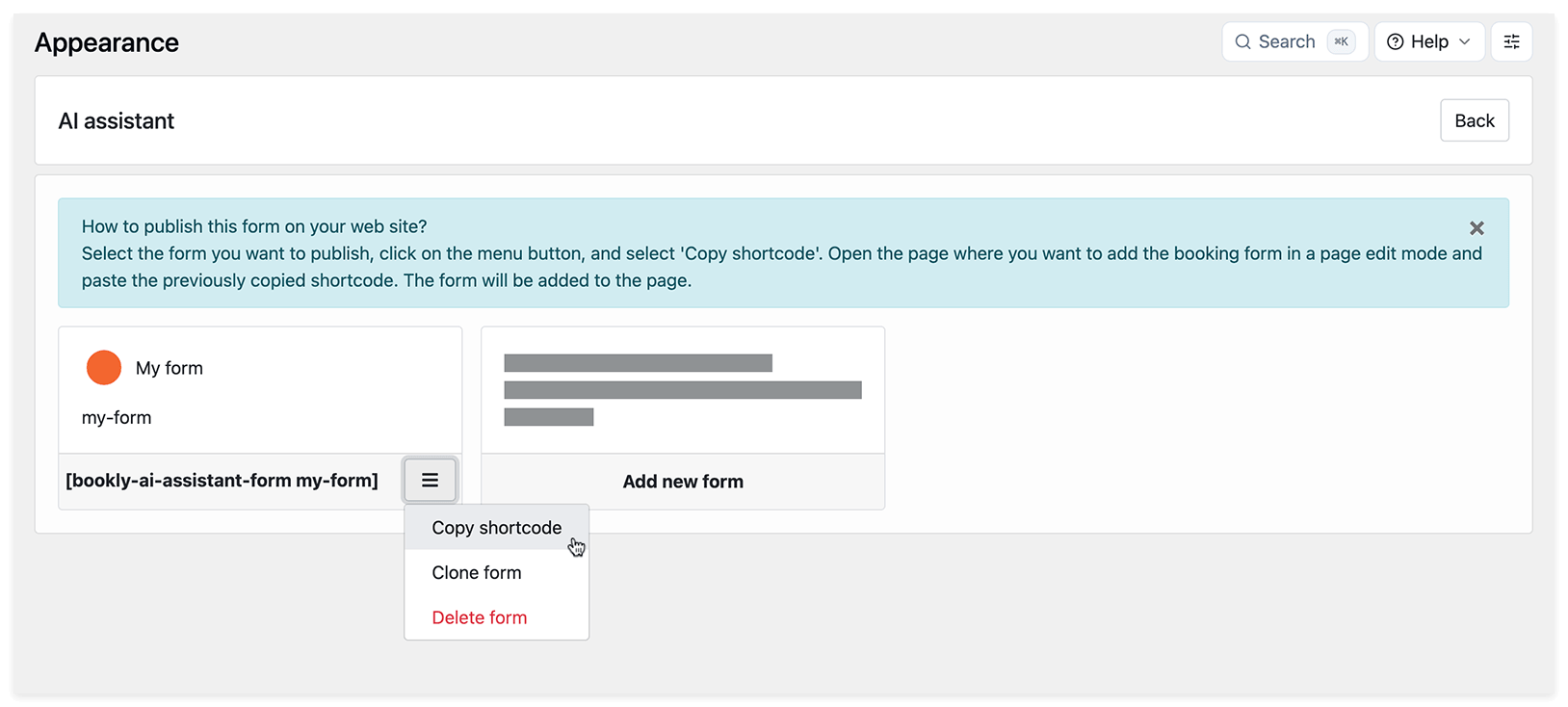 Bookly AI Assistant Booking Form