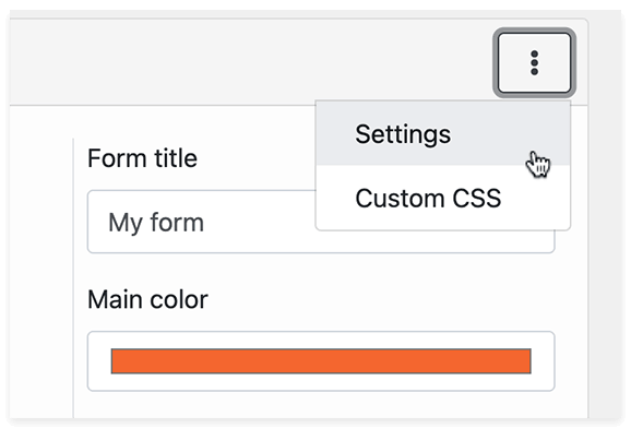 Appearance –&nbsp;Services form settings