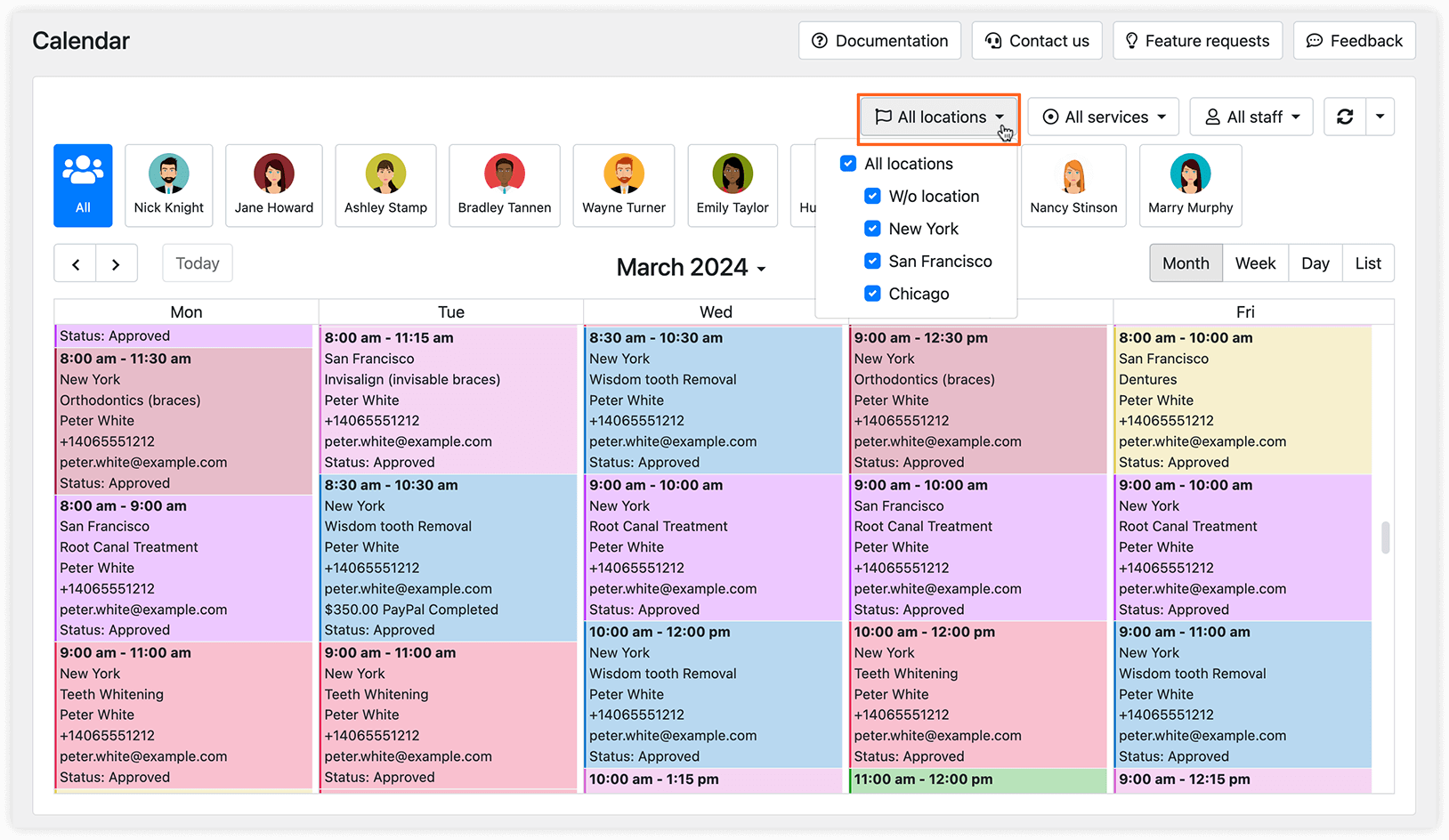 Bookly Calendar