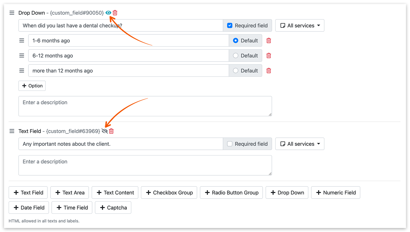 Custom field value in customer notifications