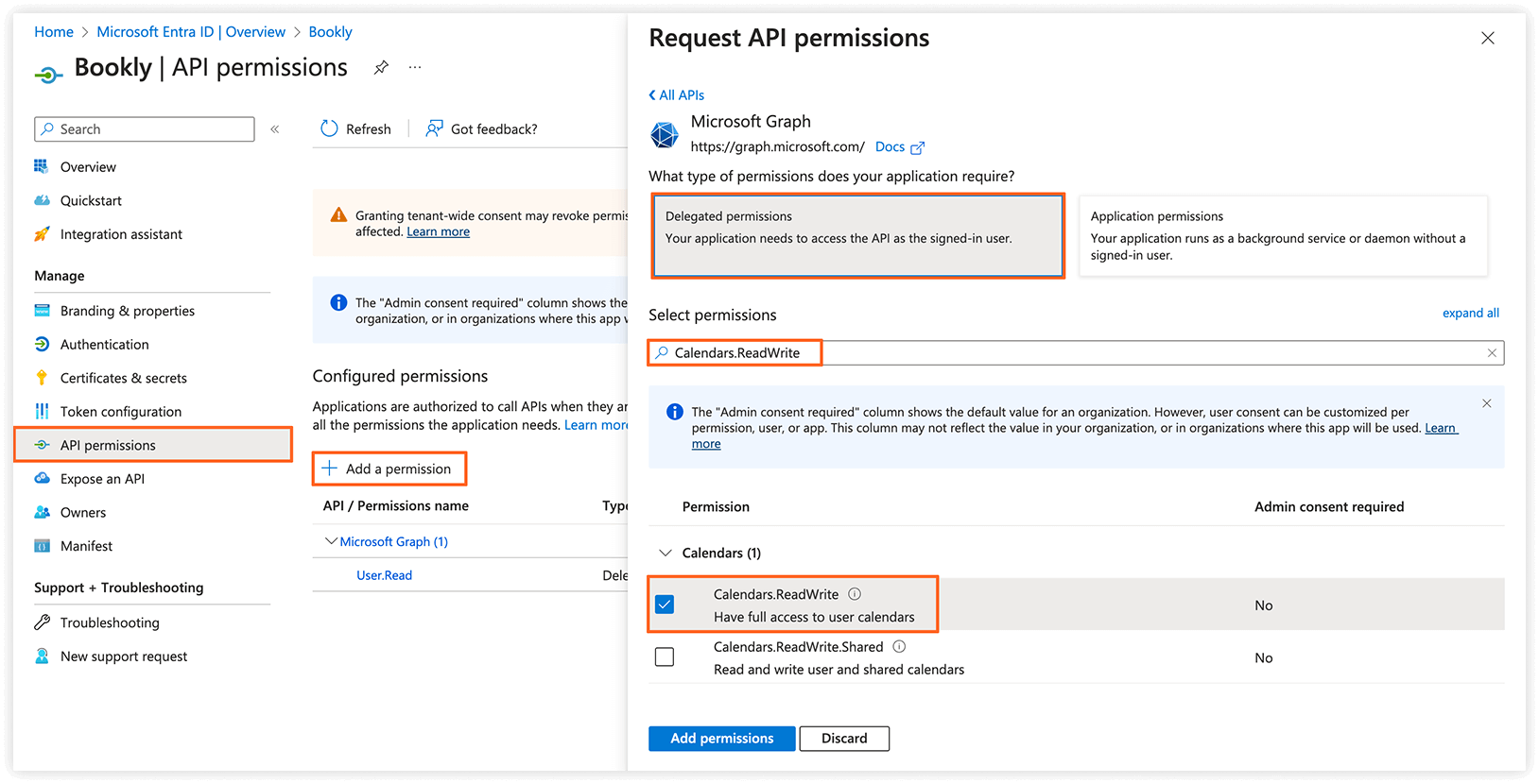 Azure Active Directory – API permissions