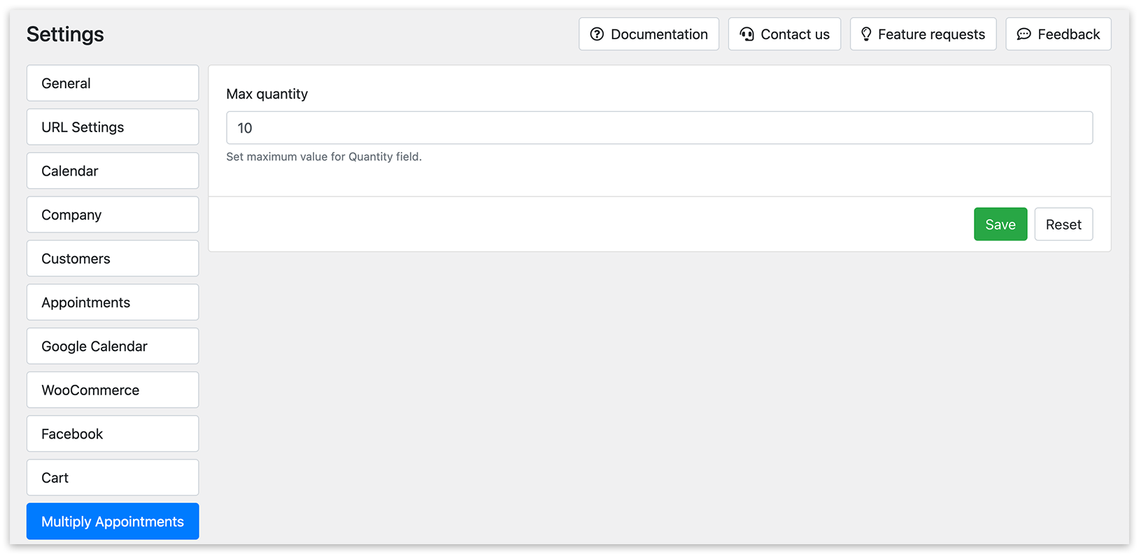 Bookly Settings > Multiply Appointments
