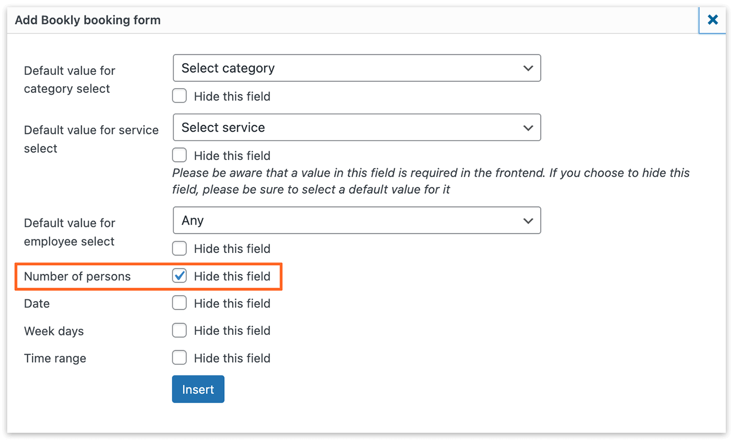 Add Bookly booking form to a page