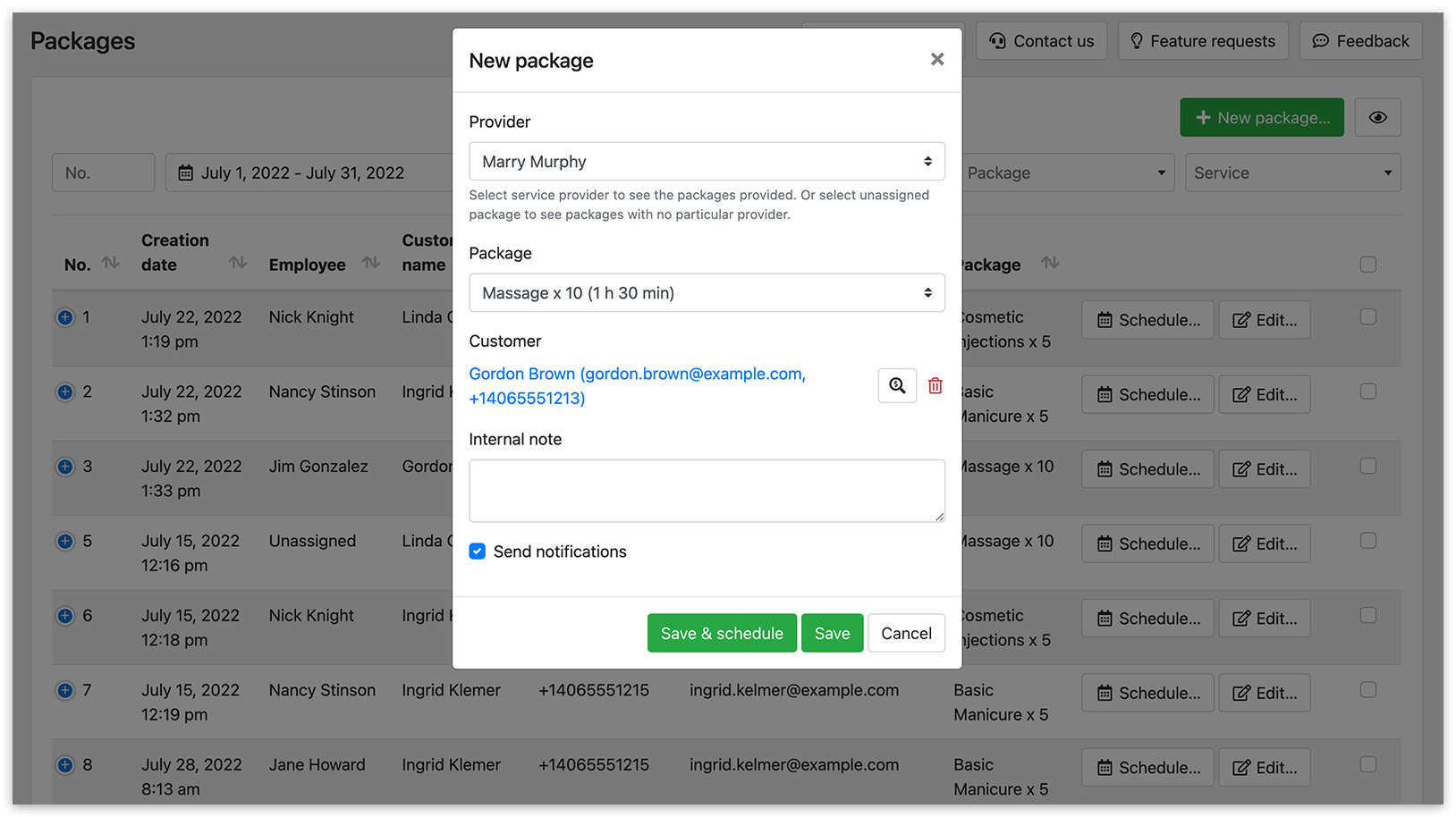 New package in Bookly