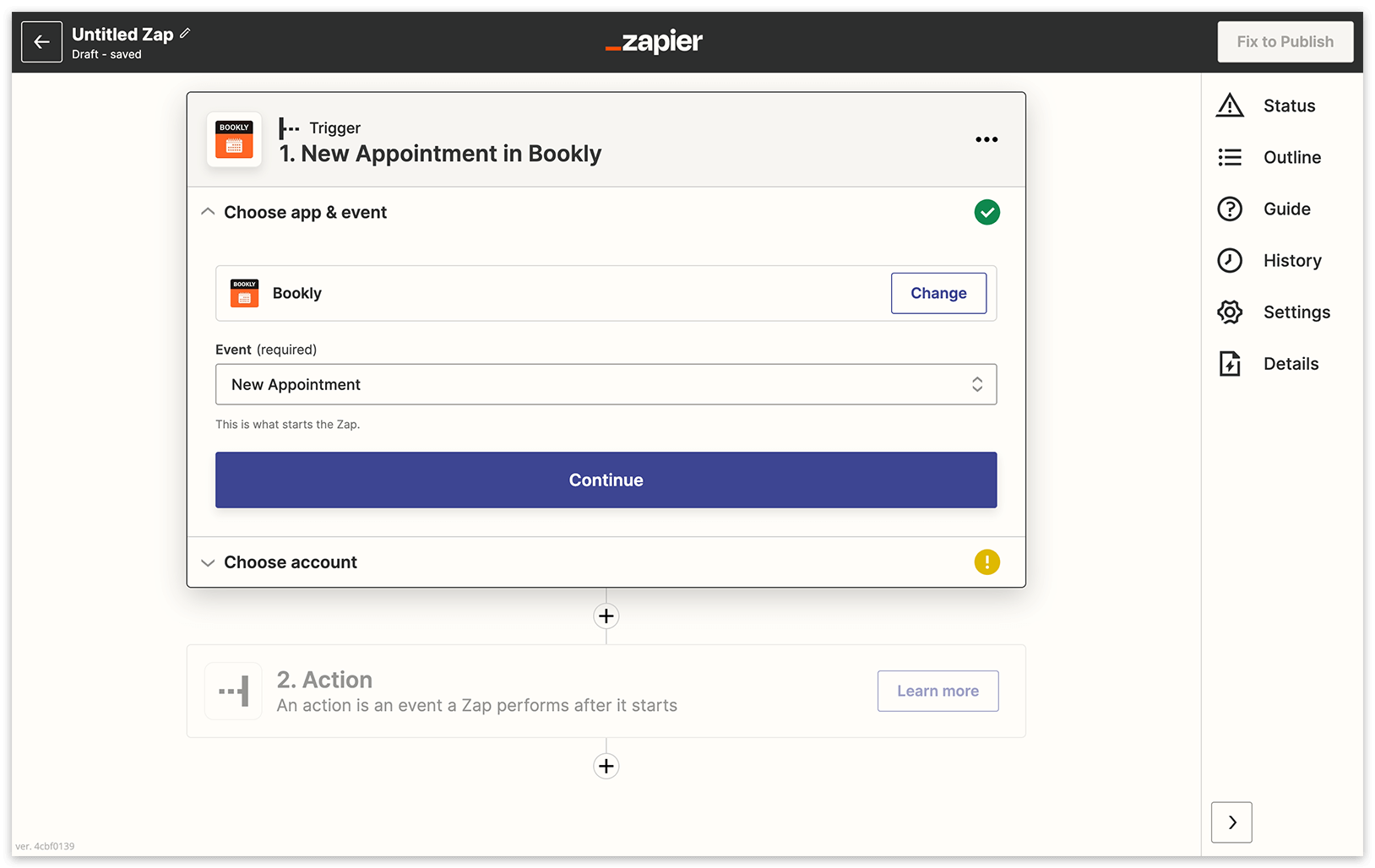 Bookly Zapier integration – setup
