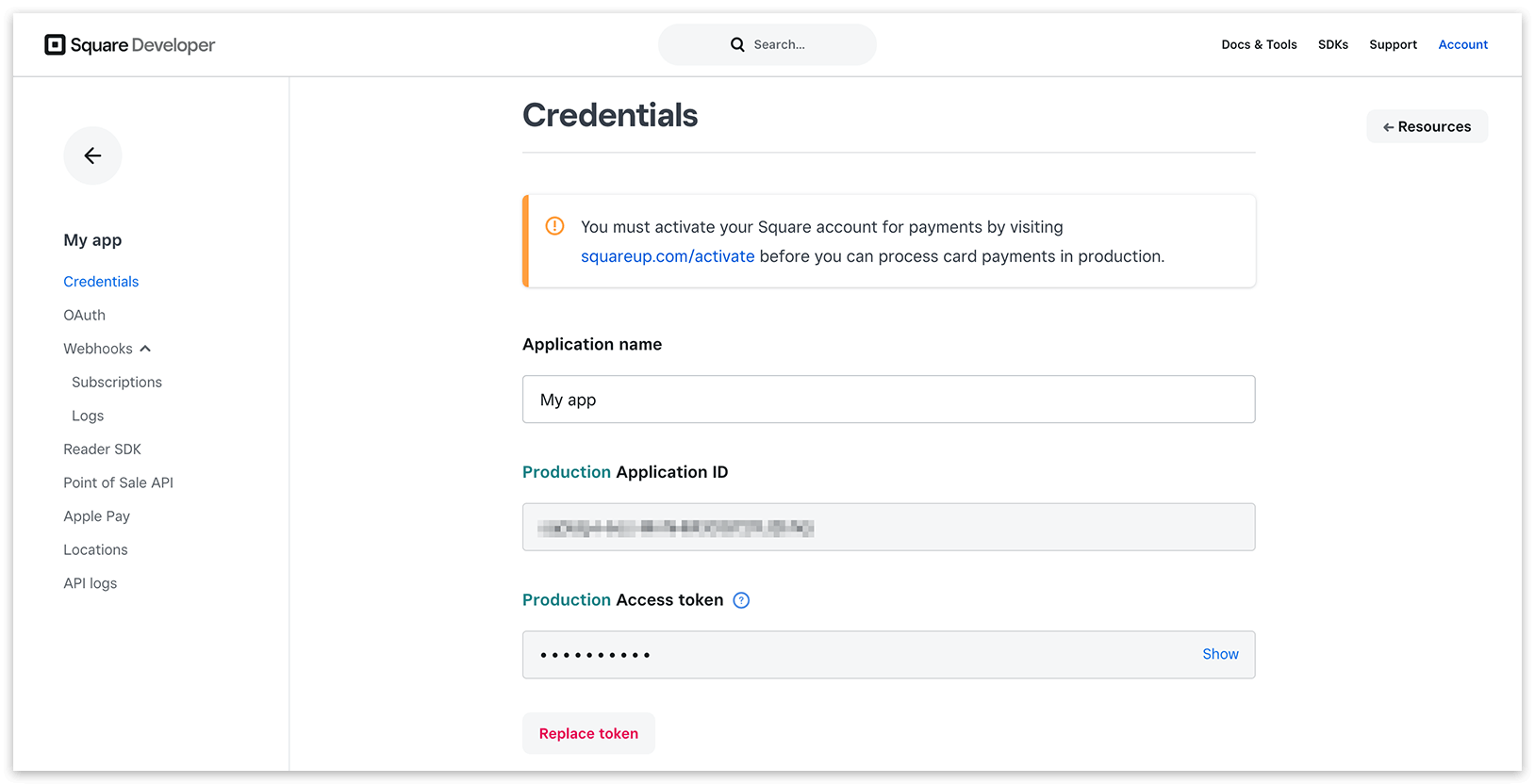 Square Payments – setup