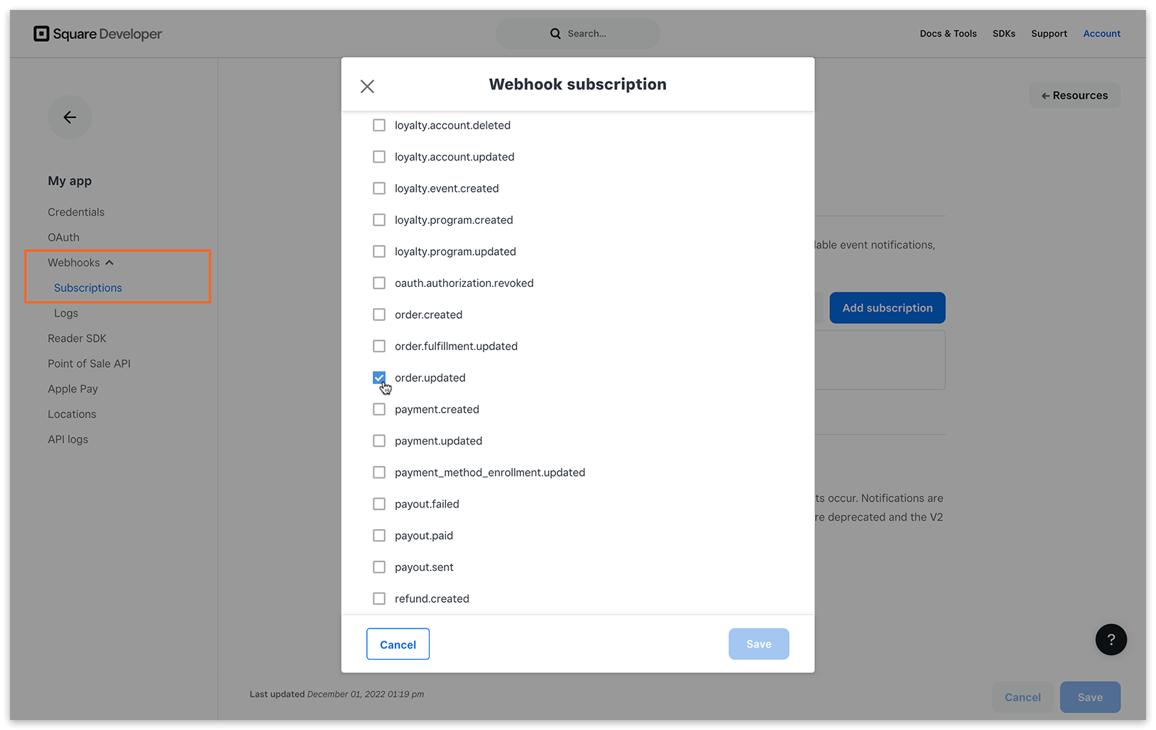 Square Payments – setup